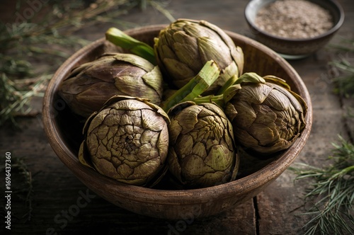 Freshly picked artichokes l...
