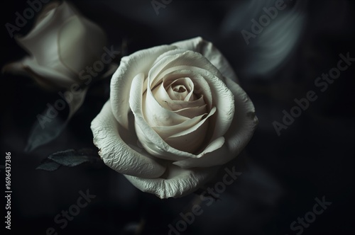 Detailed view of fading whi...