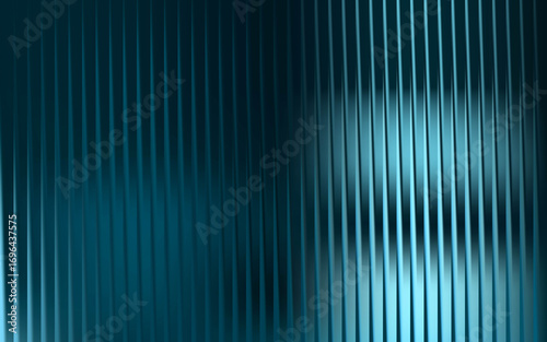 Abstract background with vertical lines and blurred gradient of blue and turquoise