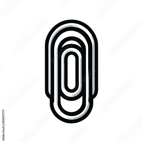 Abstract illustration of overlapping paperclips in design