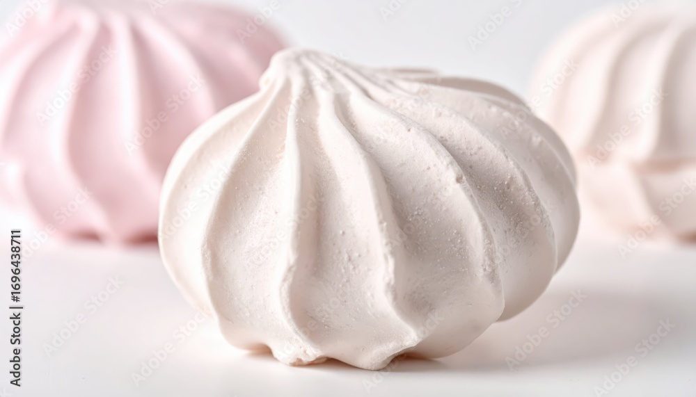 Obraz premium Soft and Delicate Meringue Confections in Light Pastel Shades