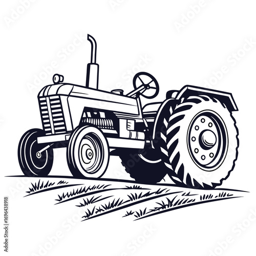 tractor isolated on white background