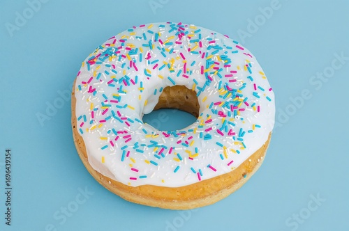 Glazed ring-shaped treat wi...