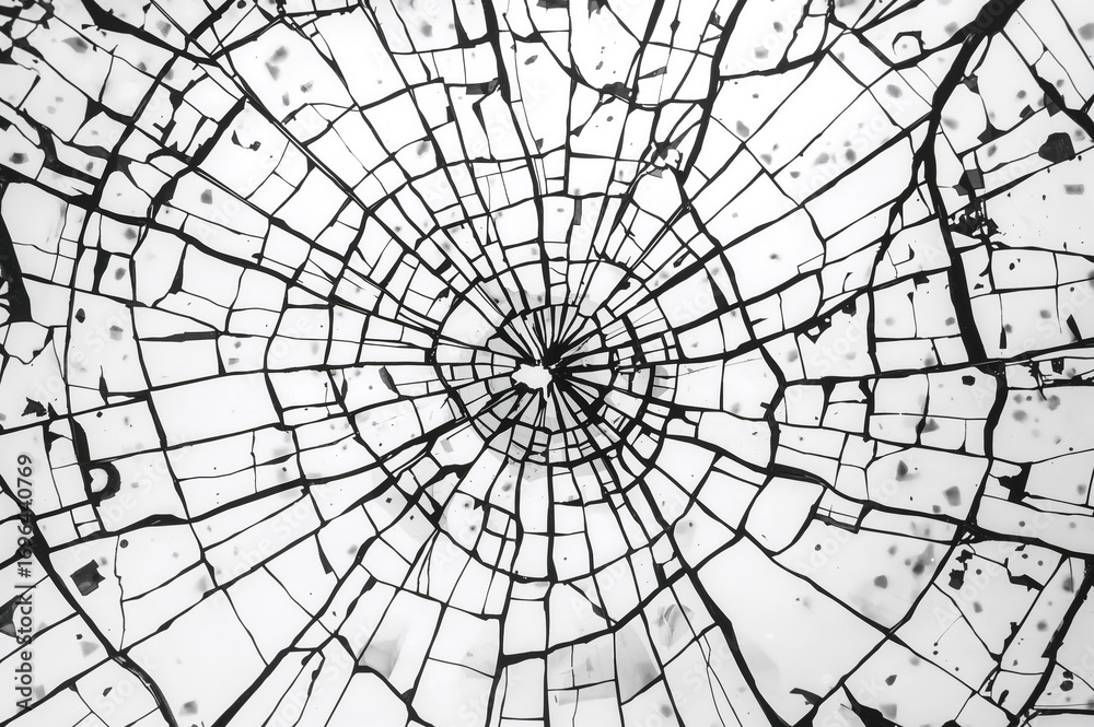 Obraz premium Shattered Glass Featuring Monochrome Abstract Designs