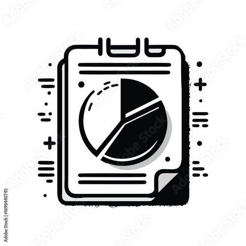 Chart Analysis on Clipboard with Abstract Background