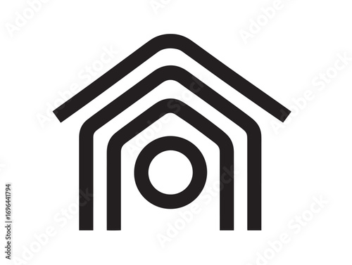 Harrow Icon in Clean Minimalist 2D Vector Line Art