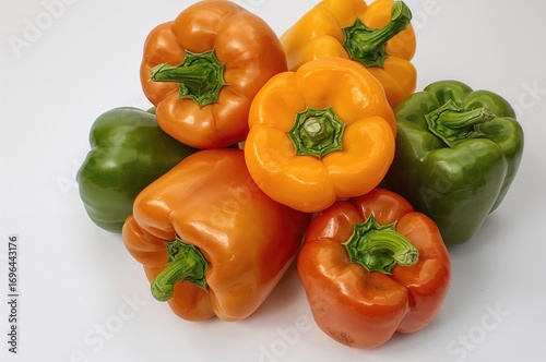 Assorted colorful bell pepp...