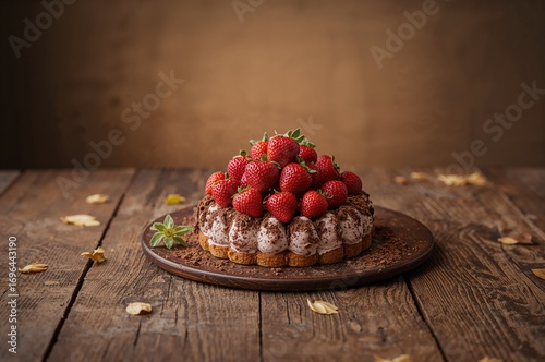 Sweet treat featuring straw...
