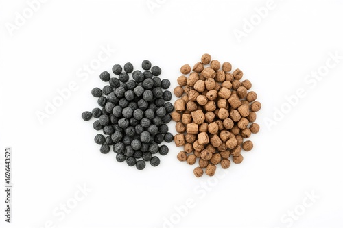 White background with coal ...