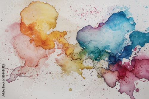 Vivid watercolor and ink st...