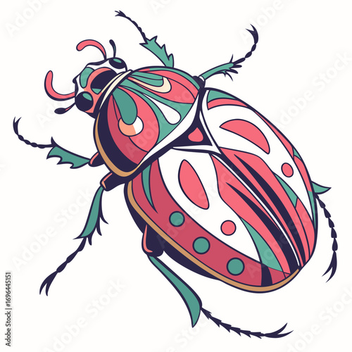 Colorful patterned beetle