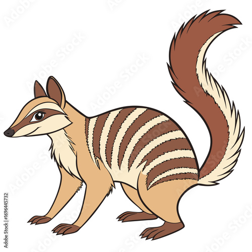 Cartoon illustration of a numbat