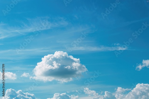 Bright blue summer sky ador...
