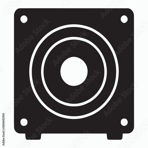 Subwoofer audio bass speaker solid icon