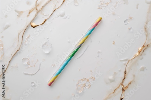Brightly colored drinking s...