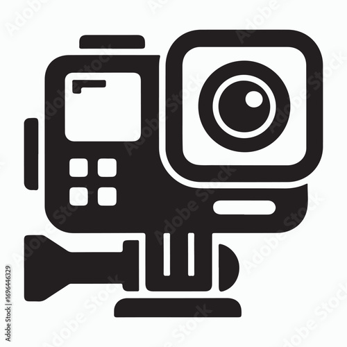 Action camera GoPro recording solid design