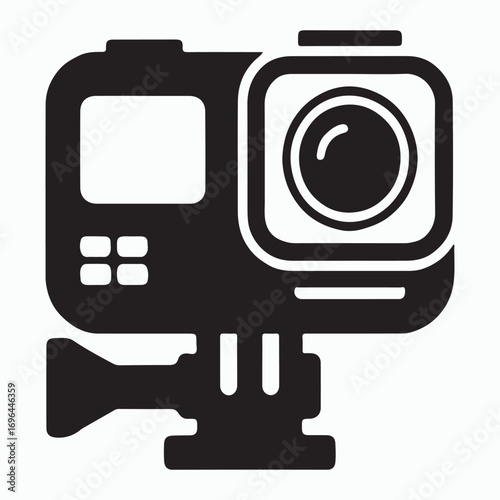 Action camera GoPro device solid icon