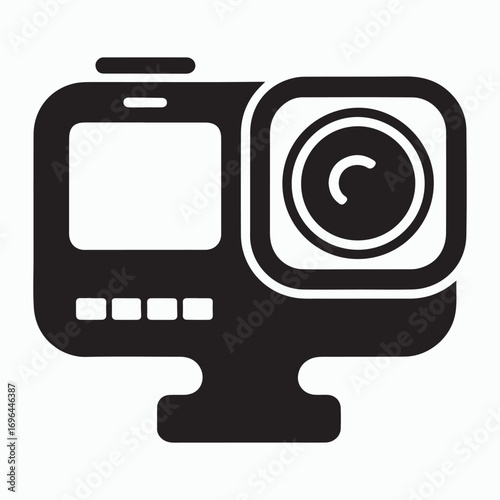 Action camera GoPro gadget solid symbol