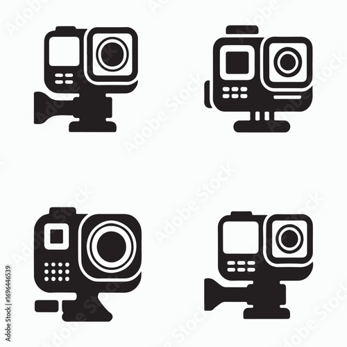 Action camera GoPro filming solid collection