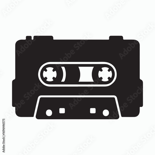 Cassette tape vintage music solid icon