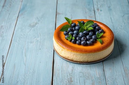 Tasty cheesecake topped wit...