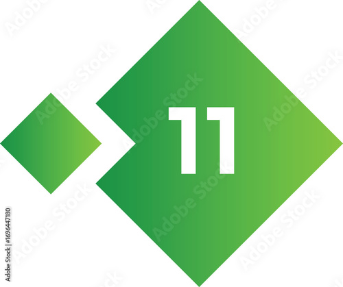 vector illustration of number style