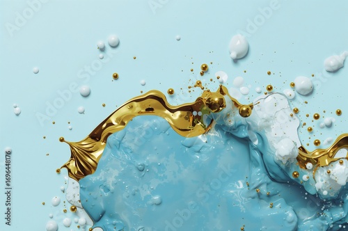 Various colored liquids spl...