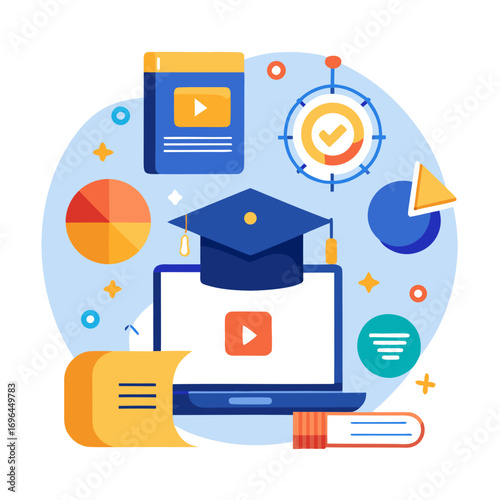 Online Learning & E-Learning Vector Concept
