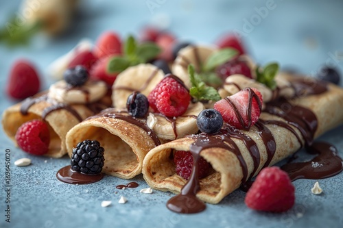 Delicious breakfast crepes ...