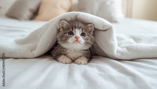 Comfortable folded kitten r...