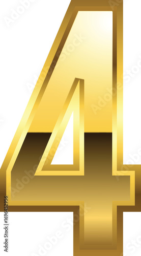 vector illustration of number style