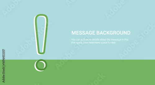 Bold exclamation mark symbol on a clean, modern background with space for text