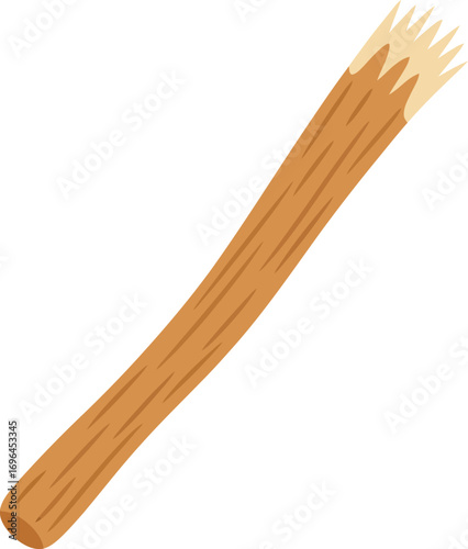 Vector art of miswak stick for teeth cleaning, traditional toothbrush