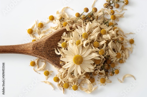 Wooden spoon filled with dr...