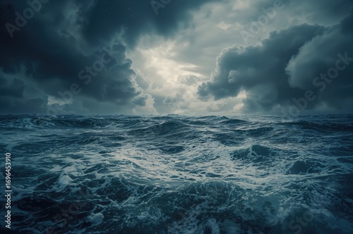 Stormy seas with turbulent ...