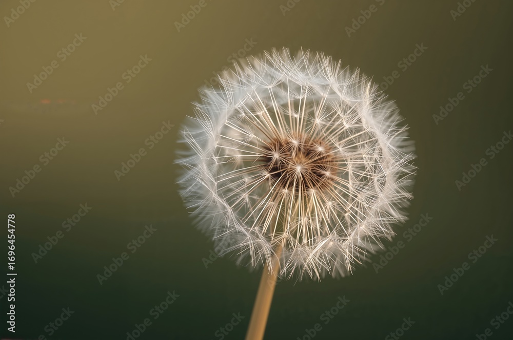 Fototapeta premium Detailed View of a Dandelion Puffball