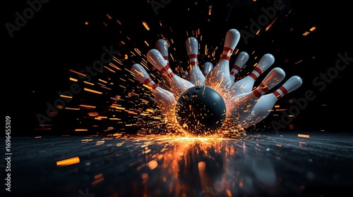 Neon Bowling Strike

