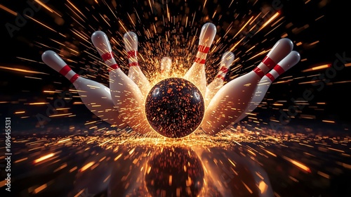Neon Bowling Strike
