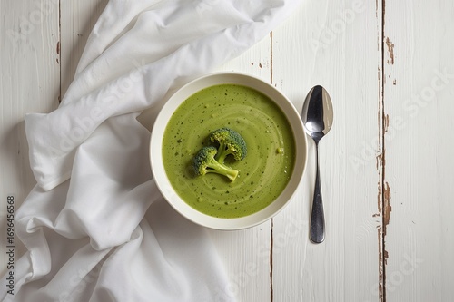 Tasty broccoli cream soup s...