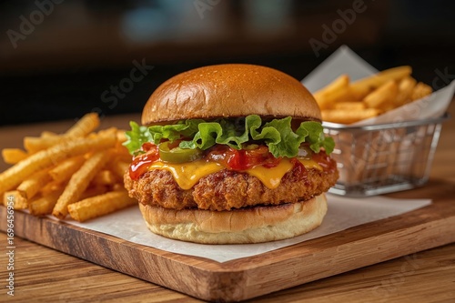 Tasty Spicy Chicken Burger ...