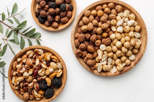 Assortment of dried nuts an...