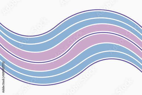 Abstract Pastel Wave Pattern with Blue and Lavender Bands for Creative Backgrounds or Designs Perfect for Modern and Artistic Projects