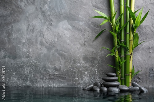 Arrangement of bamboo and s...