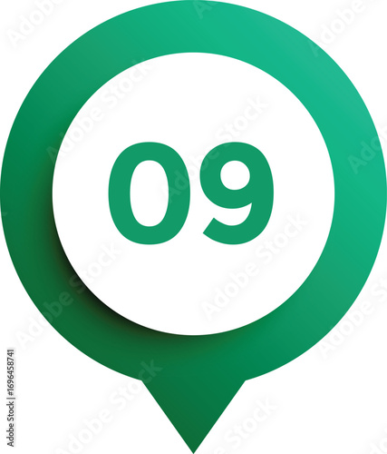 vector illustration of number style