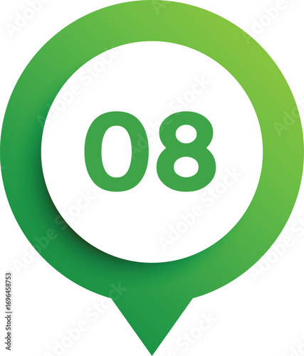 vector illustration of number style
