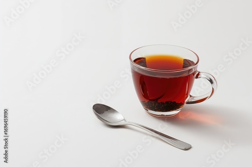 Black tea served with a spo...