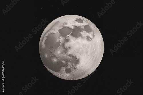 Flat lunar surface illustra...