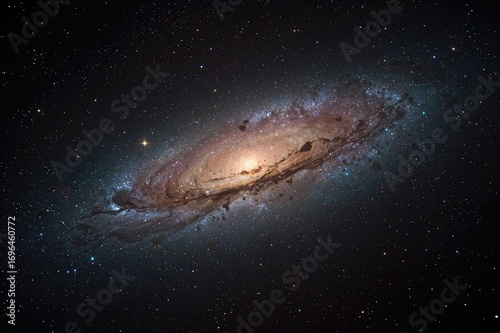 Vibrant cosmic nebula with ...