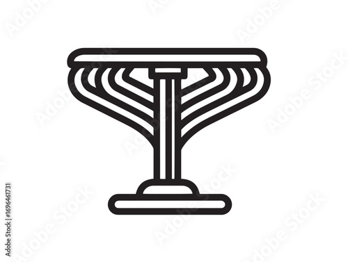 Modern Irrigation Sprinkler Symbol in Minimalist Clean Vector Design