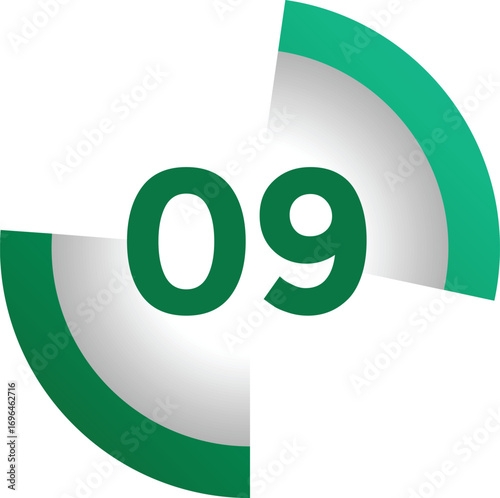 vector illustration of number style